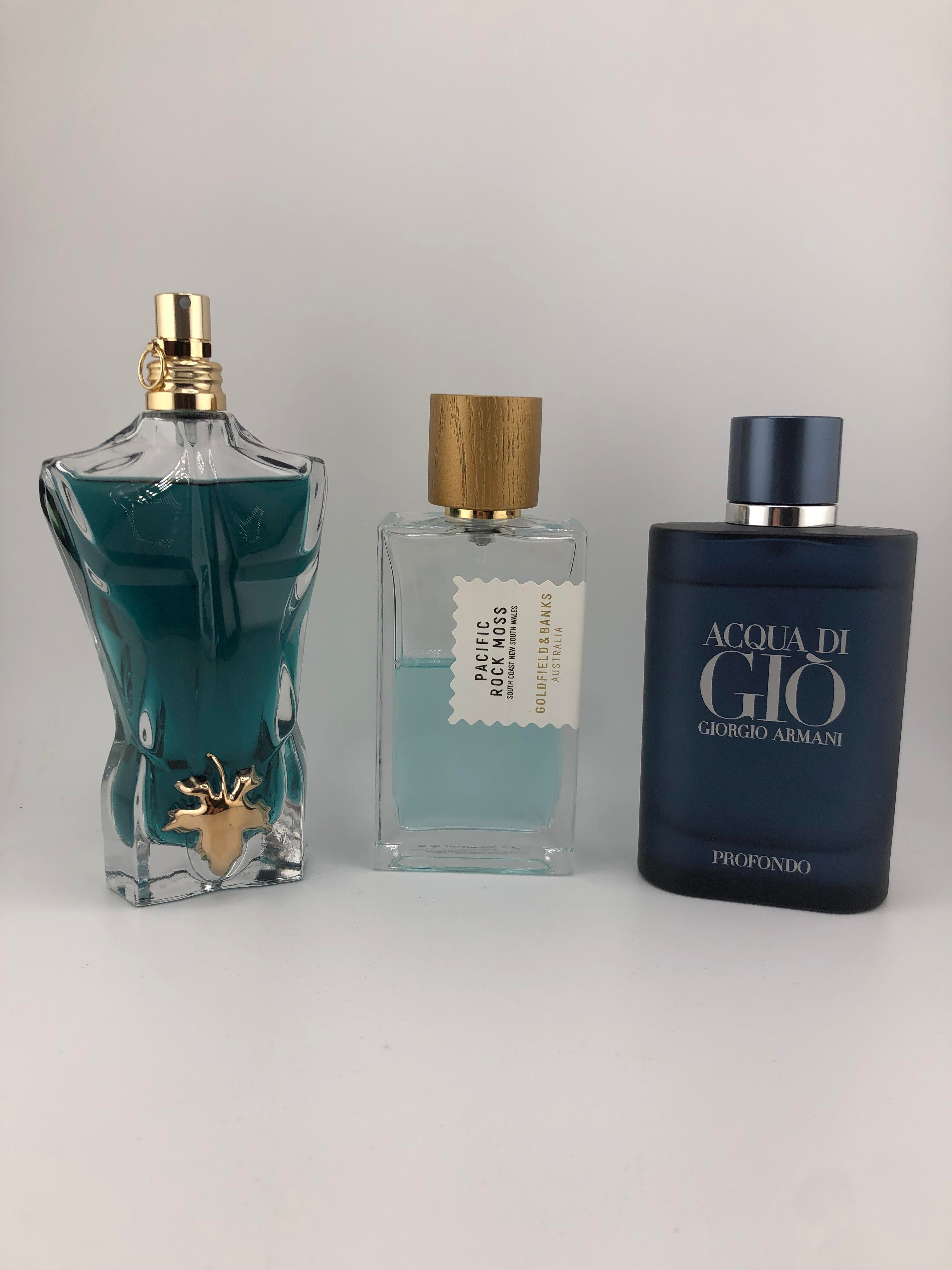 Summer Bundle - Jean Paul Gaultier Le Beau EDT / Golfield and Banks Pacific Rock Moss / Acqua Di Gio Profondo